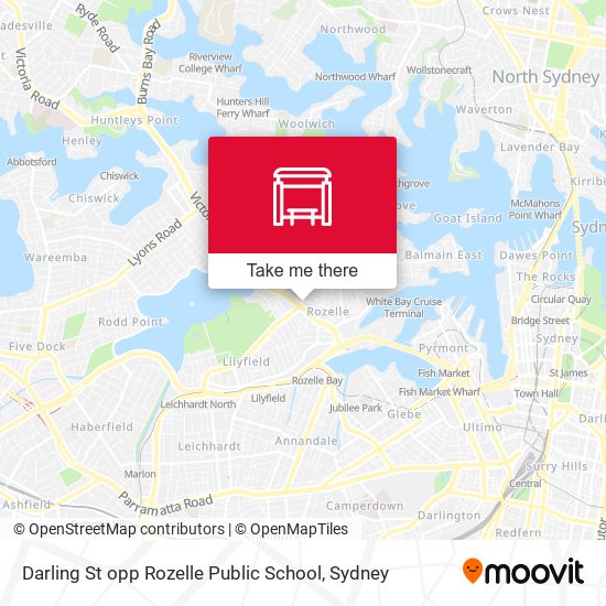 Mapa Darling St opp Rozelle Public School