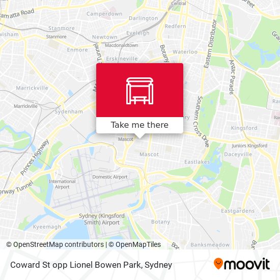 Mapa Coward St opp Lionel Bowen Park