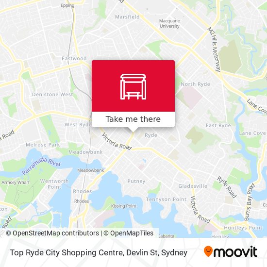 Top Ryde City Shopping Centre, Devlin St map