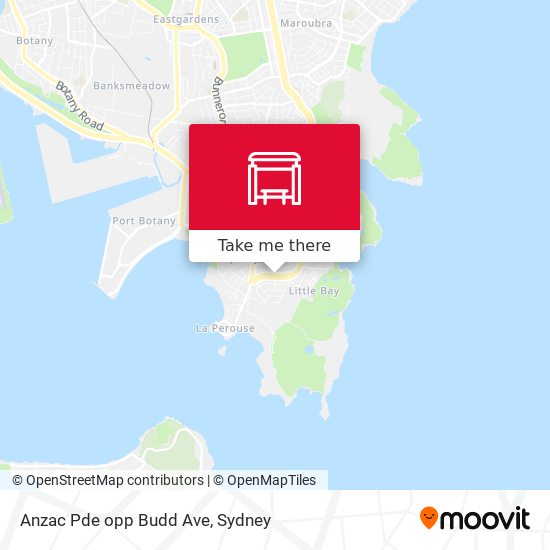 Anzac Pde opp Budd Ave map