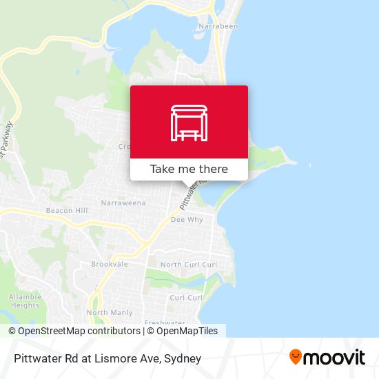 Pittwater Rd at Lismore Ave map