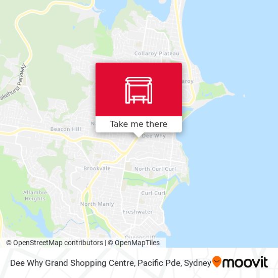 Mapa Dee Why Grand Shopping Centre, Pacific Pde