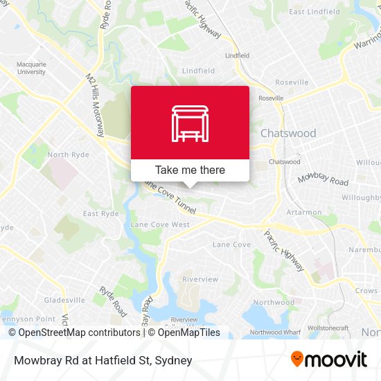 Mowbray Rd at Hatfield St map