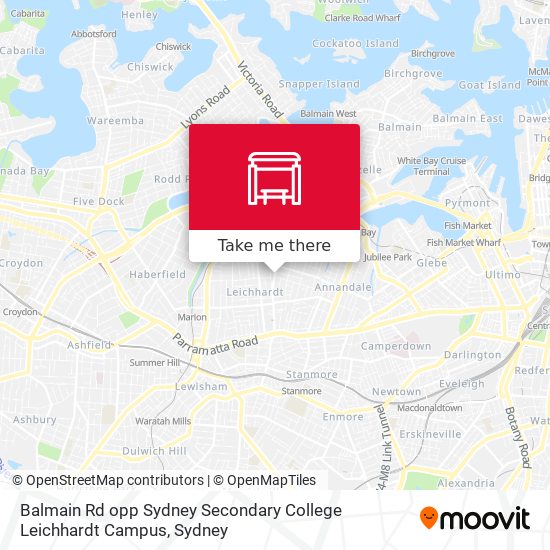 Balmain Rd opp Sydney Secondary College Leichhardt Campus map