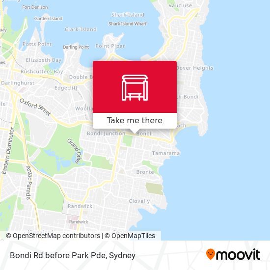 Bondi Rd before Park Pde map