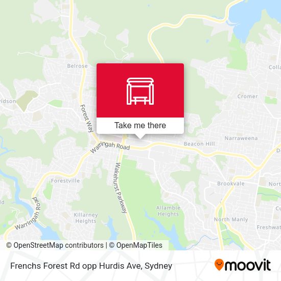 Frenchs Forest Rd opp Hurdis Ave map