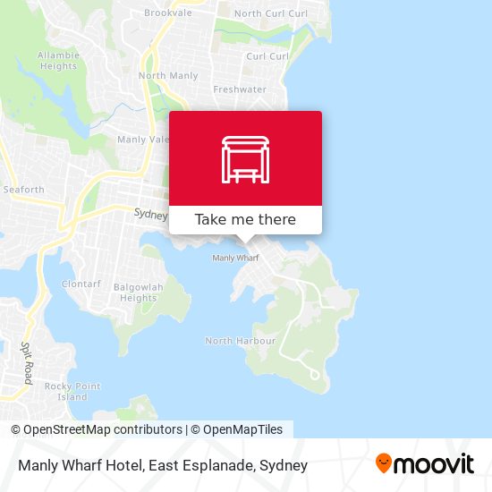 Manly Wharf Hotel, East Esplanade map