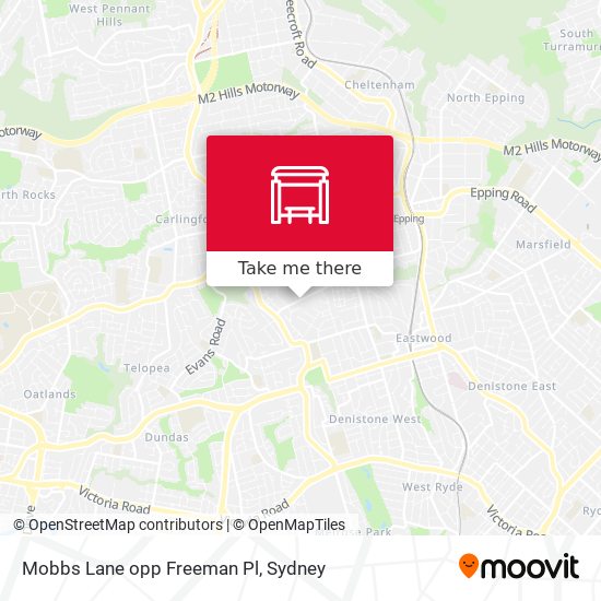 Mobbs Lane opp Freeman Pl map