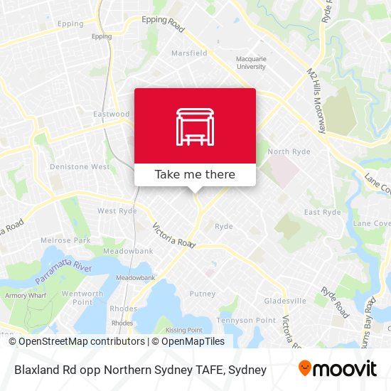 Blaxland Rd opp Northern Sydney TAFE map