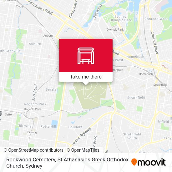 Rookwood Cemetery, St Athanasios Greek Orthodox Church map