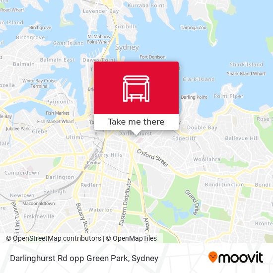 Darlinghurst Rd opp Green Park map