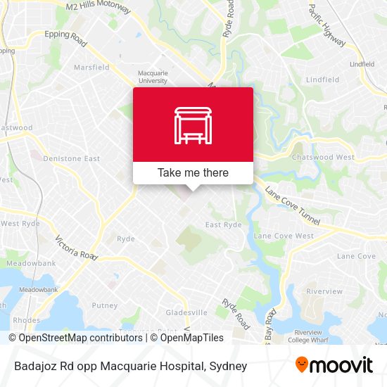 Badajoz Rd opp Macquarie Hospital map