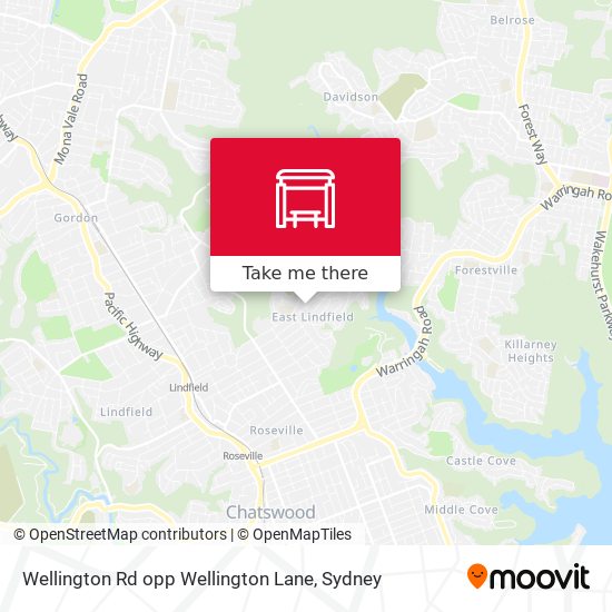 Wellington Rd opp Wellington Lane map