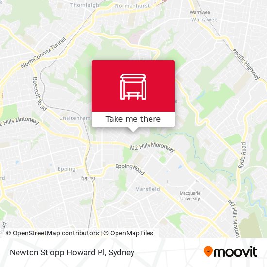 Newton St opp Howard Pl map