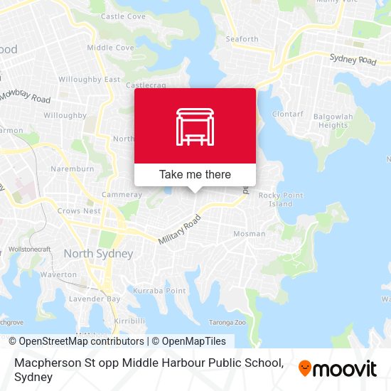 Macpherson St opp Middle Harbour Public School map