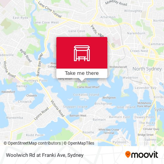 Woolwich Rd at Franki Ave map