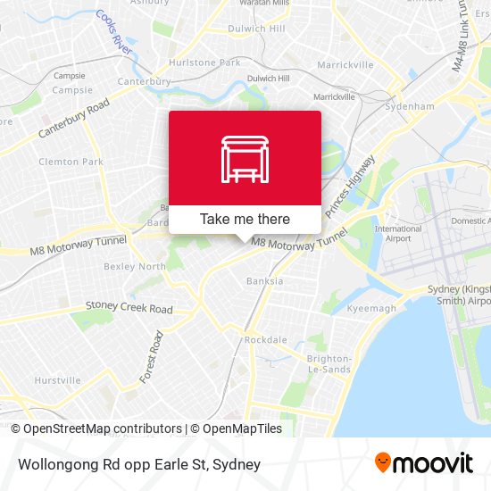 Wollongong Rd opp Earle St map