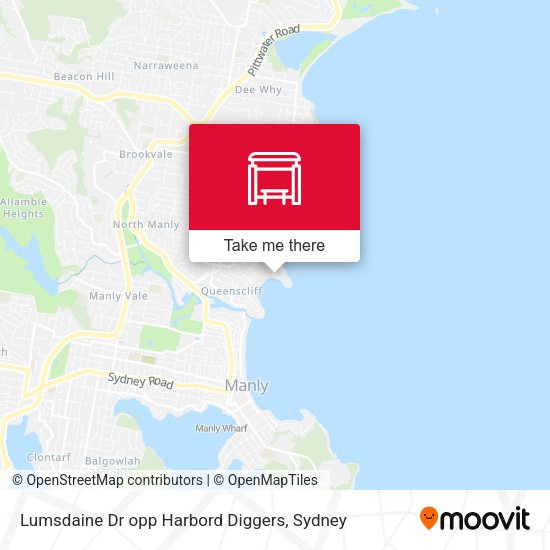 Lumsdaine Dr opp Harbord Diggers map