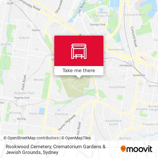 Rookwood Cemetery, Crematorium Gardens & Jewish Grounds map