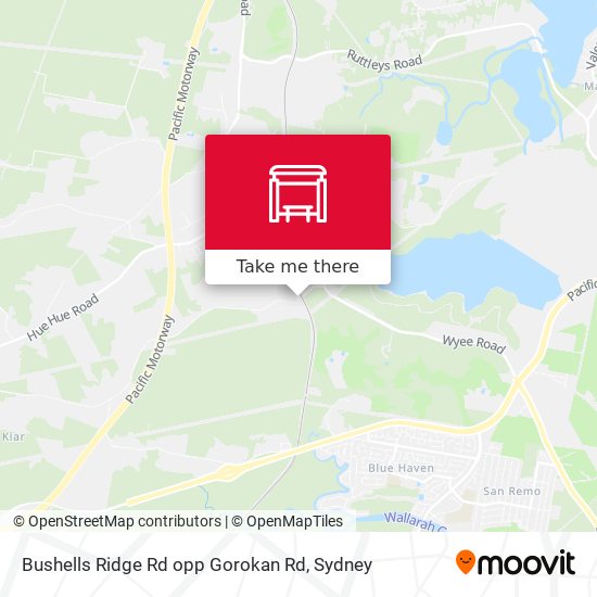 Bushells Ridge Rd opp Gorokan Rd map