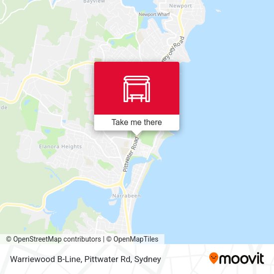 Warriewood B-Line, Pittwater Rd map
