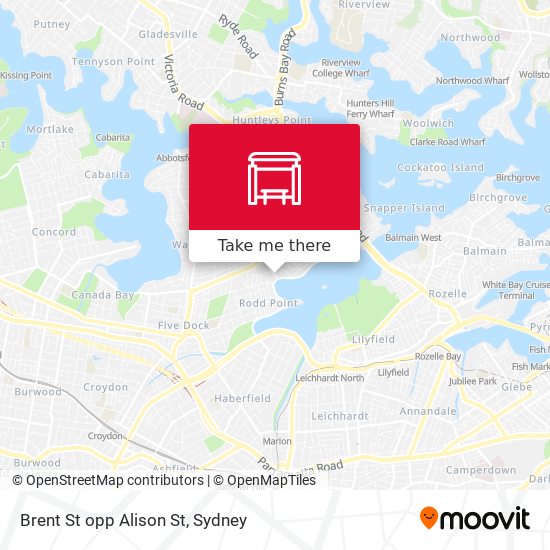 Brent St opp Alison St map