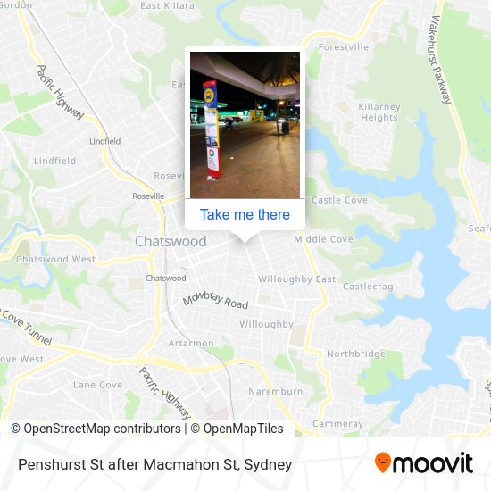 Penshurst St after Macmahon St map