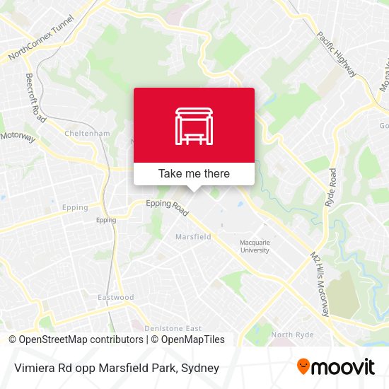 Vimiera Rd opp Marsfield Park map