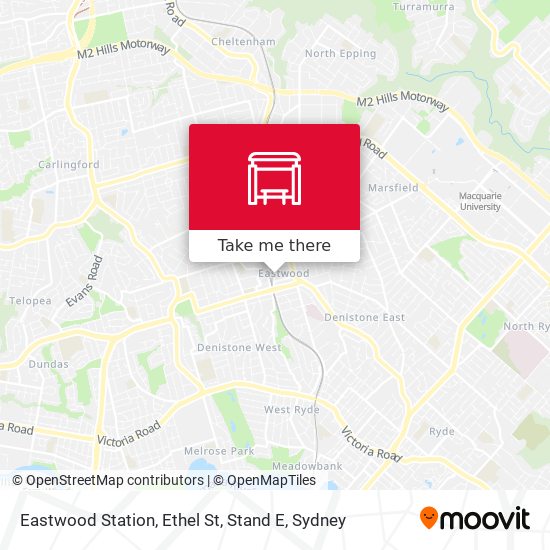Eastwood Station, Ethel St, Stand E map