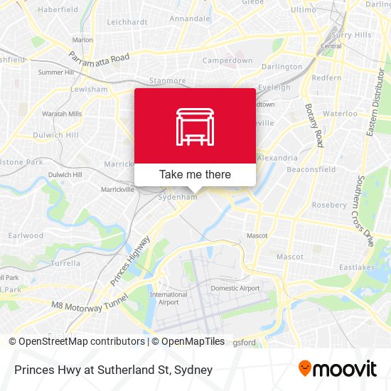 Princes Hwy at Sutherland St map