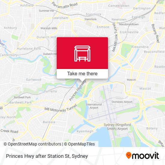 Princes Hwy after Station St map