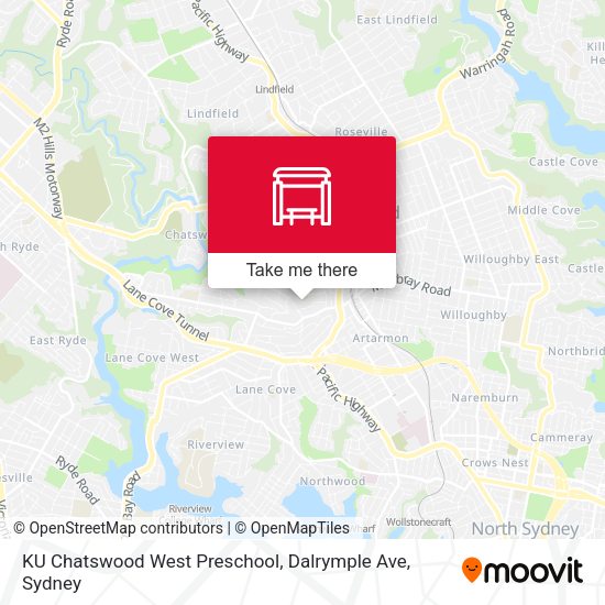KU Chatswood West Preschool, Dalrymple Ave map