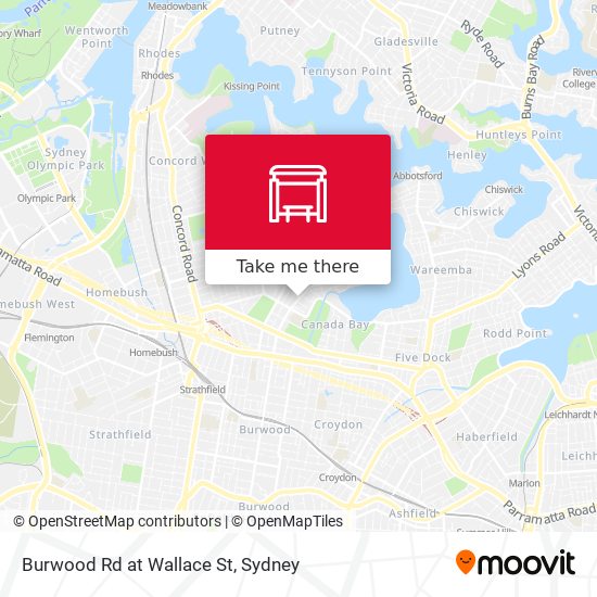 Burwood Rd at Wallace St map