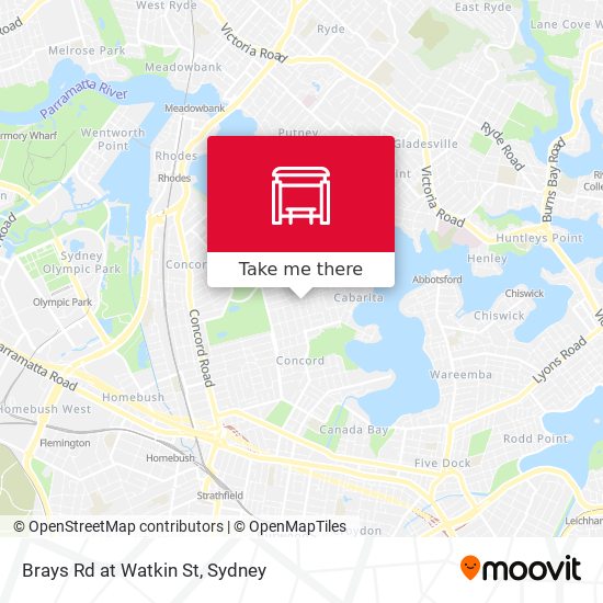 Brays Rd at Watkin St map