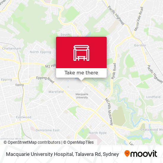 Mapa Macquarie University Hospital, Talavera Rd