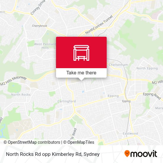 North Rocks Rd opp Kimberley Rd map