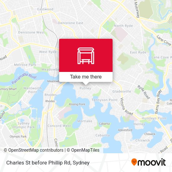 Charles St before Phillip Rd map