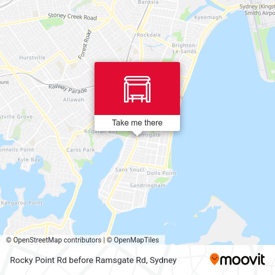 Rocky Point Rd before Ramsgate Rd map