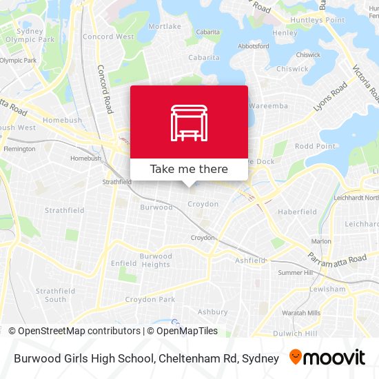 Mapa Burwood Girls High School, Cheltenham Rd