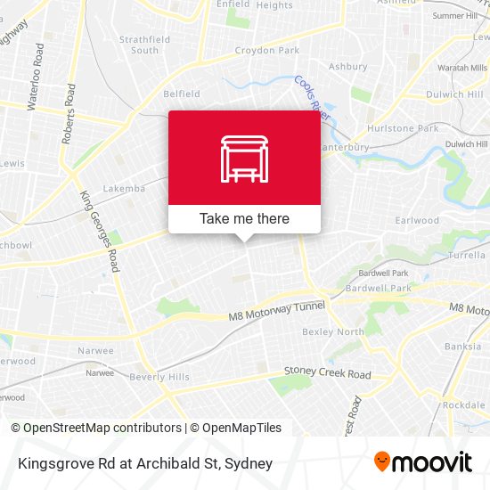 Kingsgrove Rd at Archibald St map