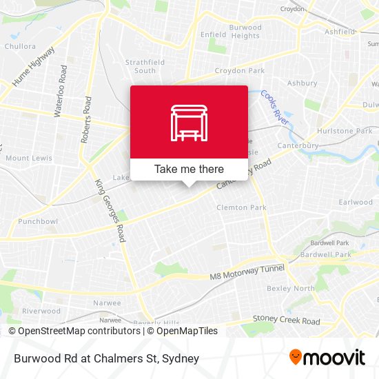 Burwood Rd at Chalmers St map