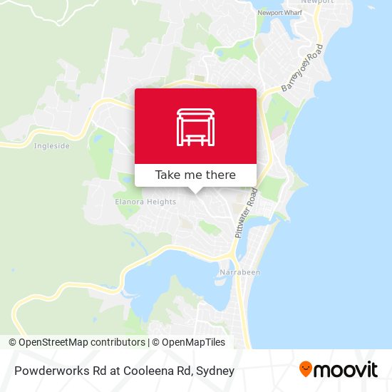 Powderworks Rd at Cooleena Rd map