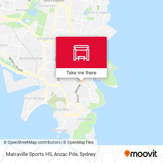 Matraville Sports HS, Anzac Pde map