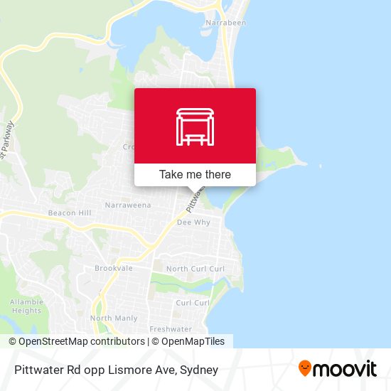 Pittwater Rd opp Lismore Ave map
