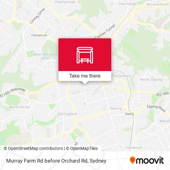 Murray Farm Rd before Orchard Rd map