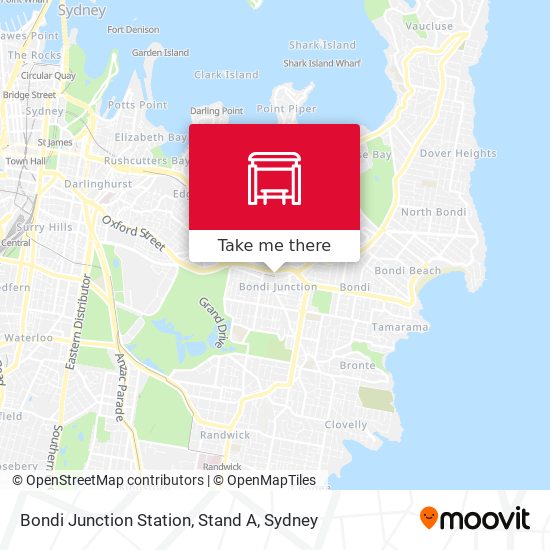 Mapa Bondi Junction Station, Stand A