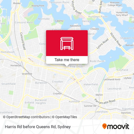 Harris Rd before Queens Rd map
