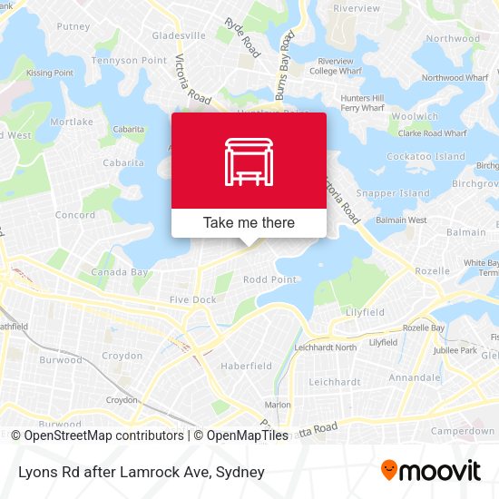 Lyons Rd after Lamrock Ave map