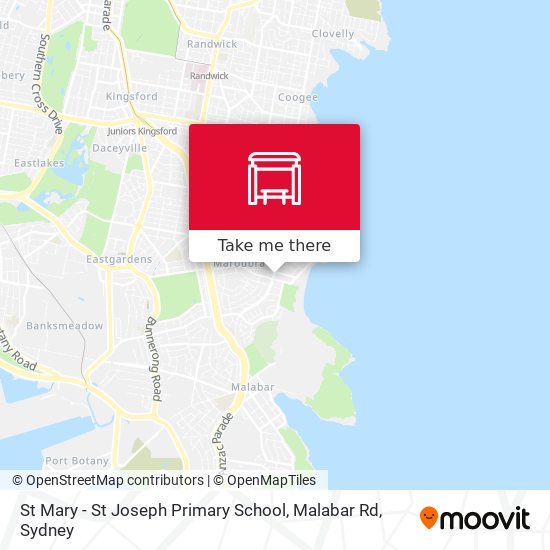 St Mary - St Joseph Primary School, Malabar Rd map