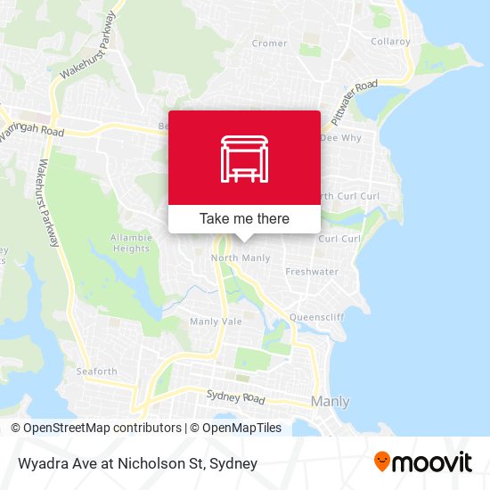 Wyadra Ave at Nicholson St map